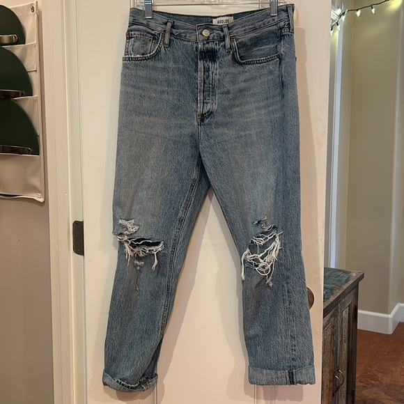 Agolde Riley High Rise Straight Crop in Blitz - Picture 12 of 12